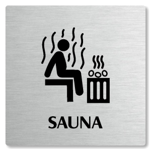 Sauna, 80x80mm, stříbrná, Nevada